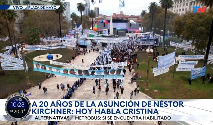 Video: PLAZA DE MAYO: La previa del acto que protagonizará Cristina Fernández de Kircher
