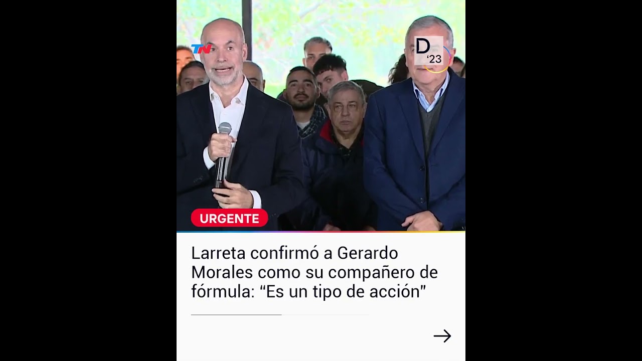 Rodríguez Larreta confirmó a Gerardo Morales como su compañero de fórmula: "Es un tipo de acción"