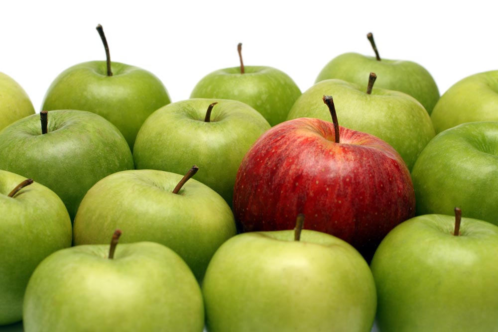 Discriminación Manzanas fruta