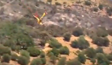 Avión que apagaba incendio forestal en Grecia se estrella (video)