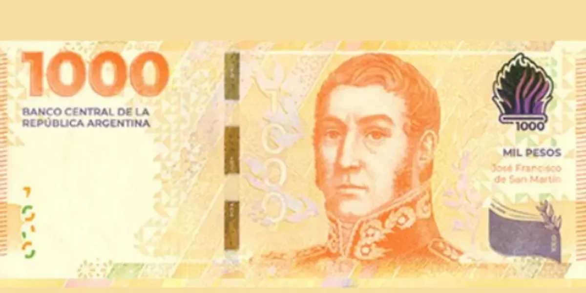 The Central Bank put into circulation the new $ 1000 bill with the image of San Martín