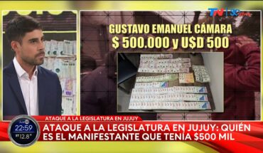 Video: ATAQUE A LA LEGISLATURA EN JUJUY I ¿Quién es el manifestante que tenía $500 mil?