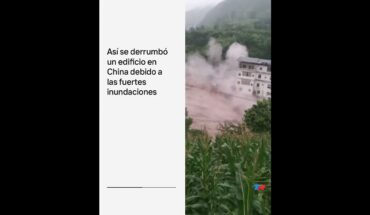 Video: CHINA, EN ALERTA I Así se derrumbó un edificio debido a las fuertes inundaciones