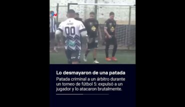 Video: Criminal agresión a un arbitro amateur: expulsó a un jugador y lo atacaron brutalmente