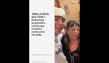Video: “ESTO ES SOLAMENTE PARA TOMI”: Rusherking sorprendió a una fan que lo invitó a comer arroz con pollo