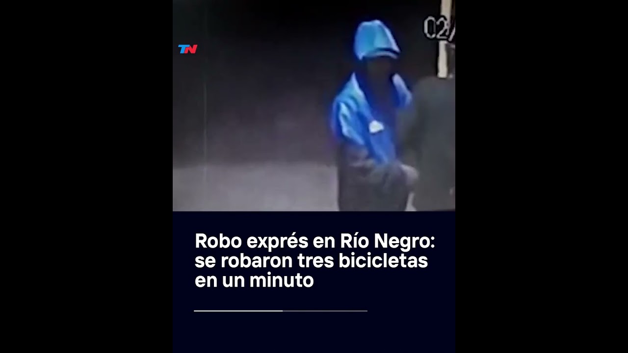 Robo exprés en Río Negro: se robaron tres bicicletas en un minuto I #Shorts