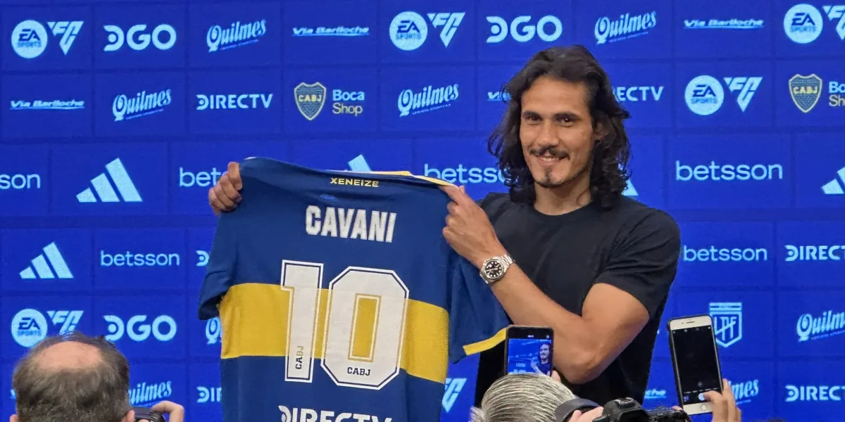 Cavani fue presentado en Boca: "Voy a defender esta camiseta como si fuese hincha de toda la vida"