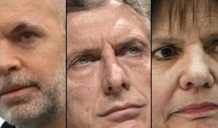 Macri, Larreta and Bullrich are shown together to support the pre-candidacy of Jorge Macri