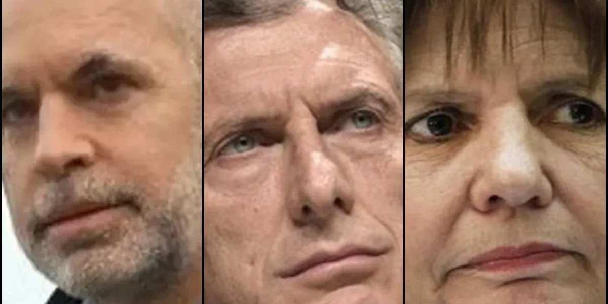 Macri, Larreta and Bullrich are shown together to support the pre-candidacy of Jorge Macri