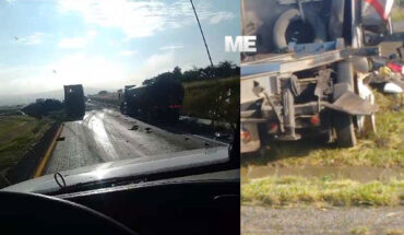 Se registra accidente de tráiler en la Autopista de Occidente