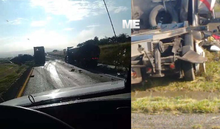Se registra accidente de tráiler en la Autopista de Occidente