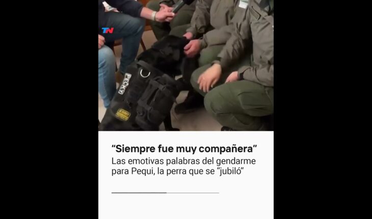 Video: Hablaron los compañeros de la perra de Gendarmería que se jubiló I #Shorts