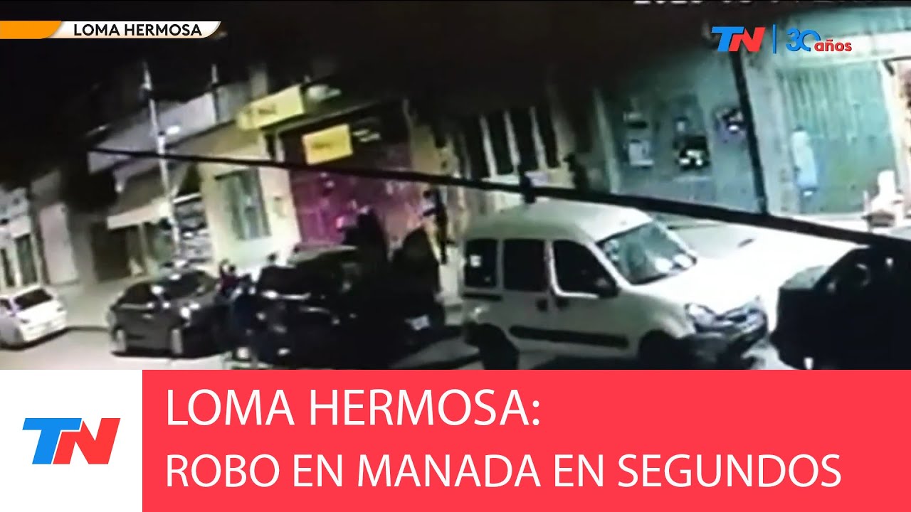 LOMA HERMOSA I INSÓLITO: 14 ladrones robaron un auto en segundos