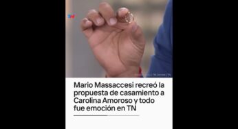 Video: Mario Massaccesi recreó la propuesta de casamiento a Carolina Amoroso y todo fue emoción en el piso