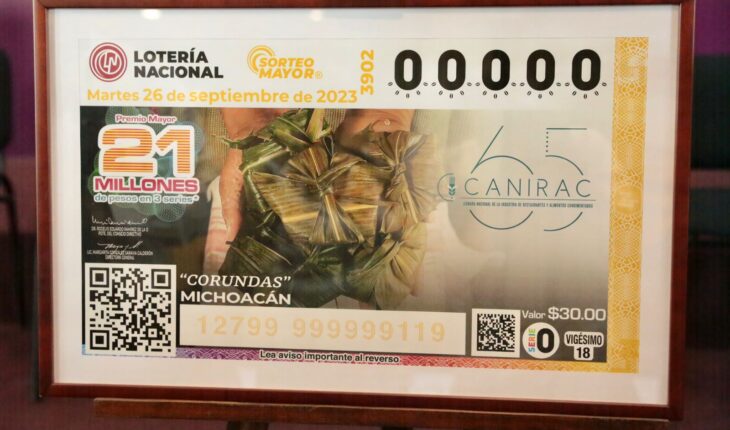 Devela Bedolla Billete de Lotería conmemorativo a “Las Corundas