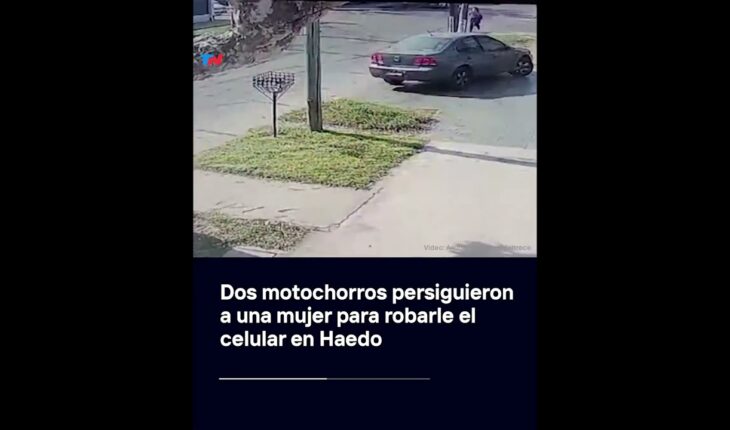 Video: Dos motochorros persiguieron a una mujer para robarle el celular en Haedo I #Shorts