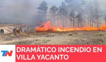 Video: Incendios en Villa Yacanto: evacuaron a los vecinos y más de 100 bomberos combatieron las llamas