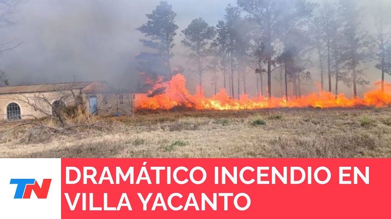 Incendios en Villa Yacanto: evacuaron a los vecinos y más de 100 bomberos combatieron las llamas