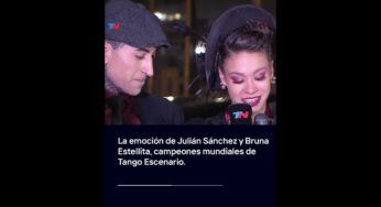 Video: La emoción de Julián Sánchez y Bruna Estellita, campeones mundiales de Tango Escenario I #Shorts