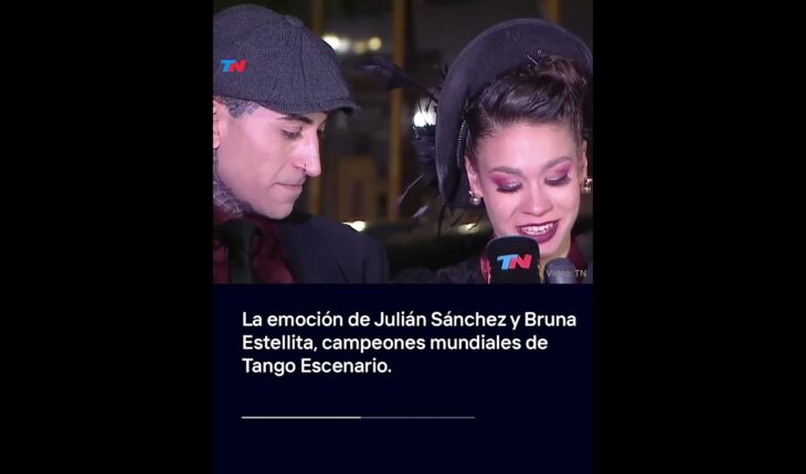 Video: La emoción de Julián Sánchez y Bruna Estellita, campeones mundiales de Tango Escenario I #Shorts