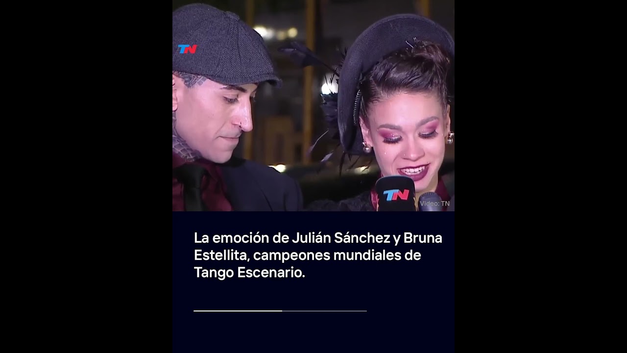La emoción de Julián Sánchez y Bruna Estellita, campeones mundiales de Tango Escenario I #Shorts