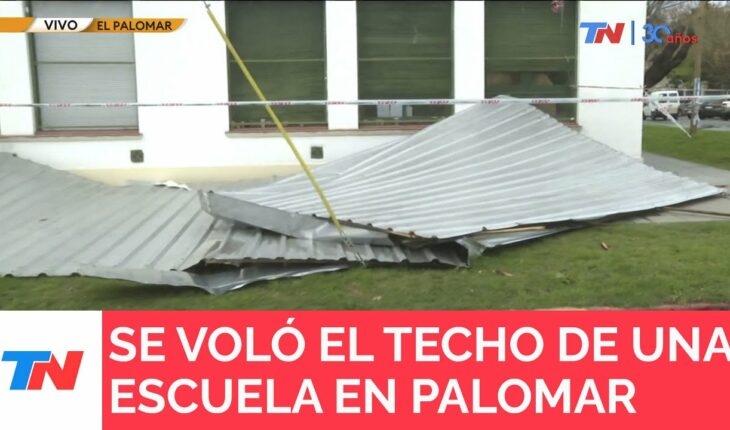Video: PALOMAR: Como en 2018 se voló el techo de una escuela por la tormenta. Hay aulas inundadas.