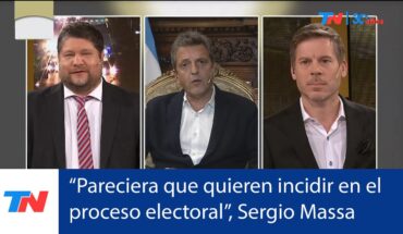 Video: Sergio Massa: “Pareciera que intentan incidir en el proceso electoral”