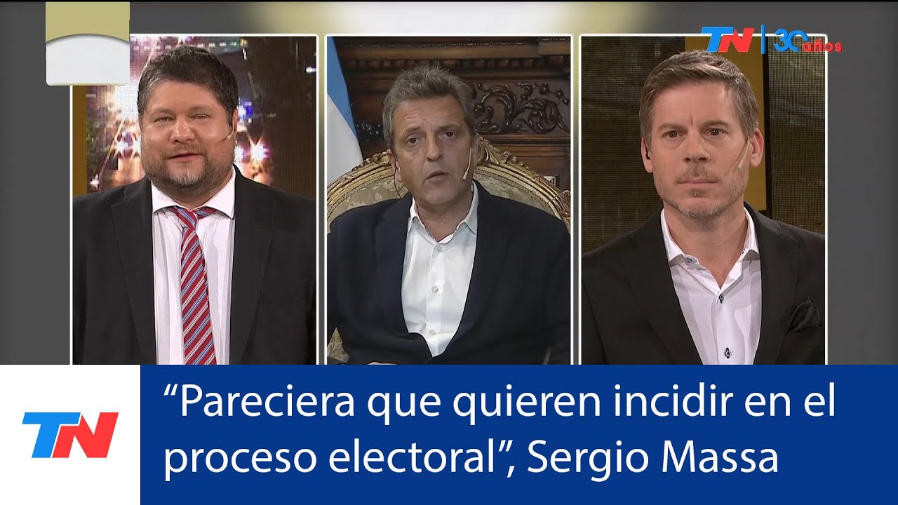 Sergio Massa: "Pareciera que intentan incidir en el proceso electoral"