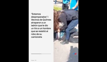 Video: Vecinos de Quilmes atraparon a un ladrón que le dio un tiro a un hombre que se resistió en un robo