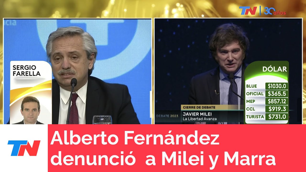 Alberto Fernández denunció penalmente a Javier Milei y Ramiro Marra por la escalada del dólar blue