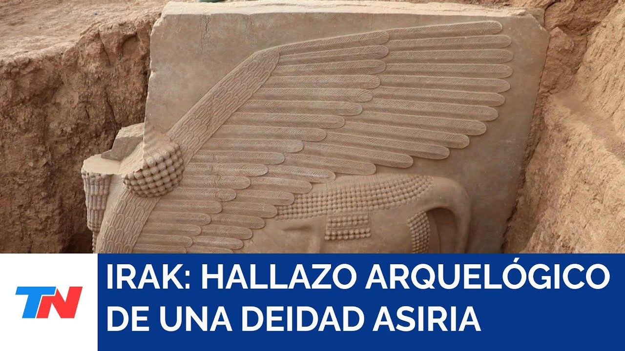 IRAK I Desentierran una inmensa estatua de toro alado de hace más de 2.700 años