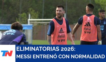 Video: Messi entrenó con normalidad para el partido de Argentina con Paraguay