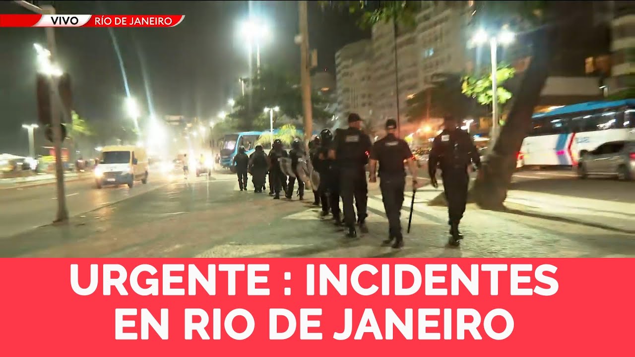URGENTE: INCIDENTES EN RIO DE JANEIRO ENTRE HINCHAS DE BOCA Y LA POLICIA (Parte 1)