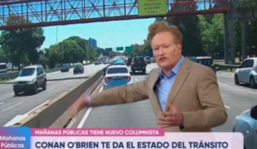 Conan O’Brien presentó el informe del tránsito en la TV Pública