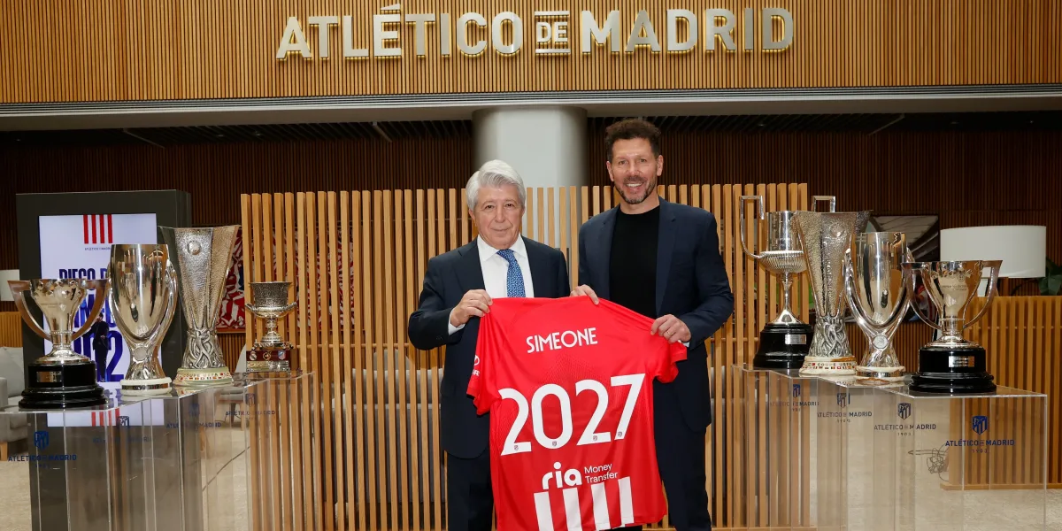 Diego Simeone renovó su contrato con el Atlético de Madrid hasta 2027