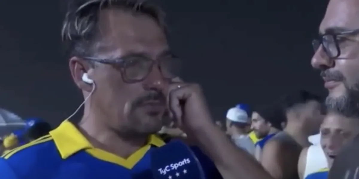 El papá de un jugador de Boca se emocionó durante el banderazo: "Esto es impagable"