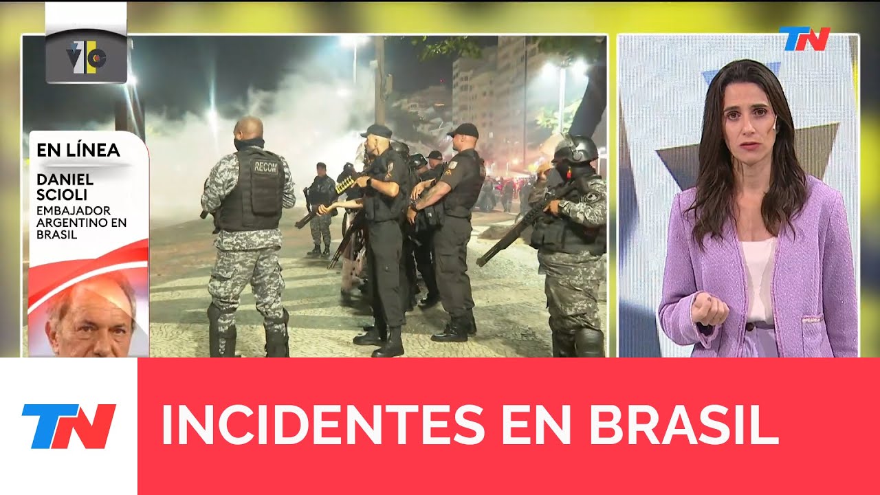 INCIDENTES EN BRASIL I Represión de la policía a los hinchas de Boca