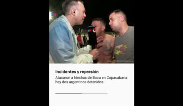 Video: INCIDENTES Y REPRESIÓN: atacaron a hinchas de Boca en Copacabana: hay dos argentinos detenidos