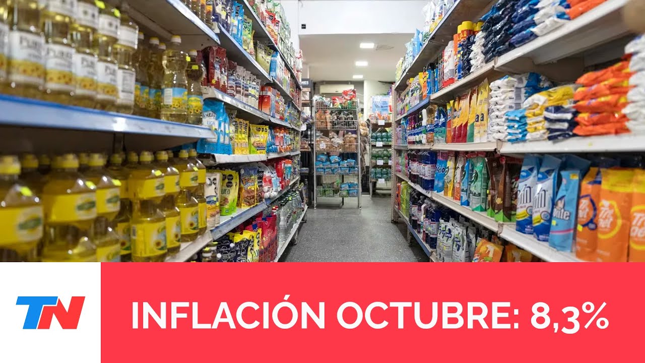 La inflación de octubre fue de 8,3% y acumuló 120% en lo que va del 2023