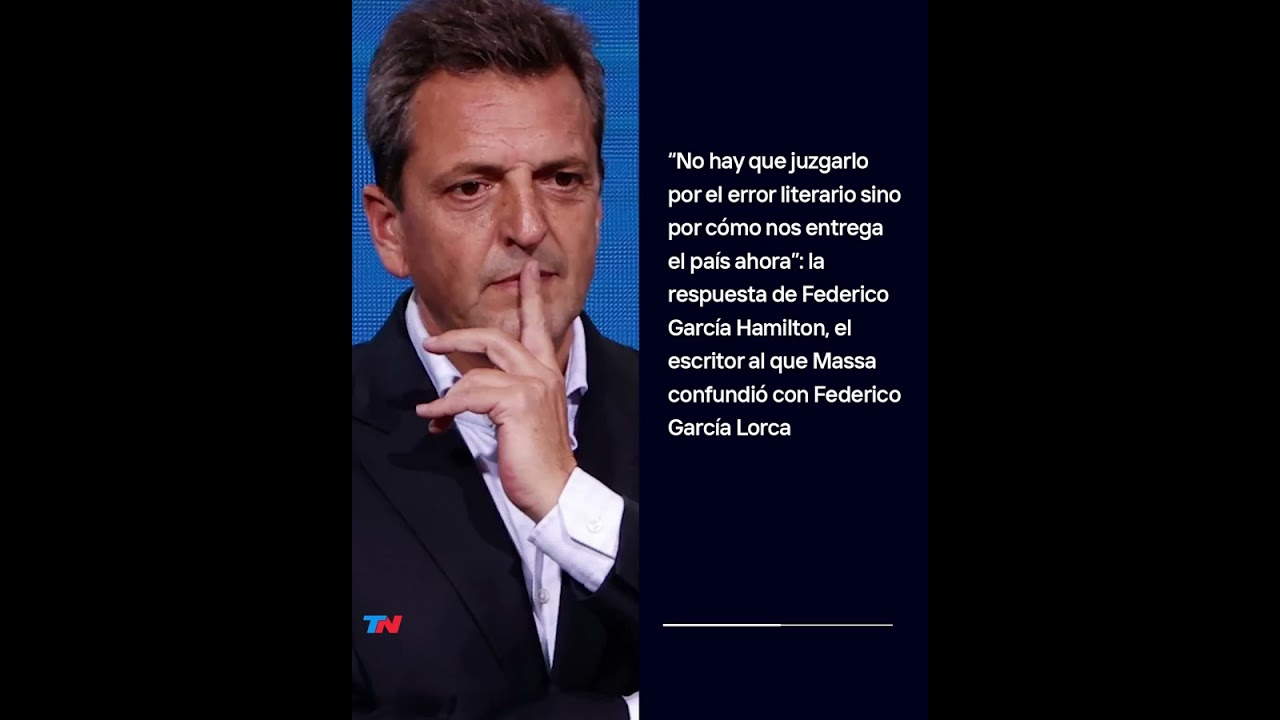La respuesta de Federico García Hamilton, el escritor al que Massa confundió con García Lorca