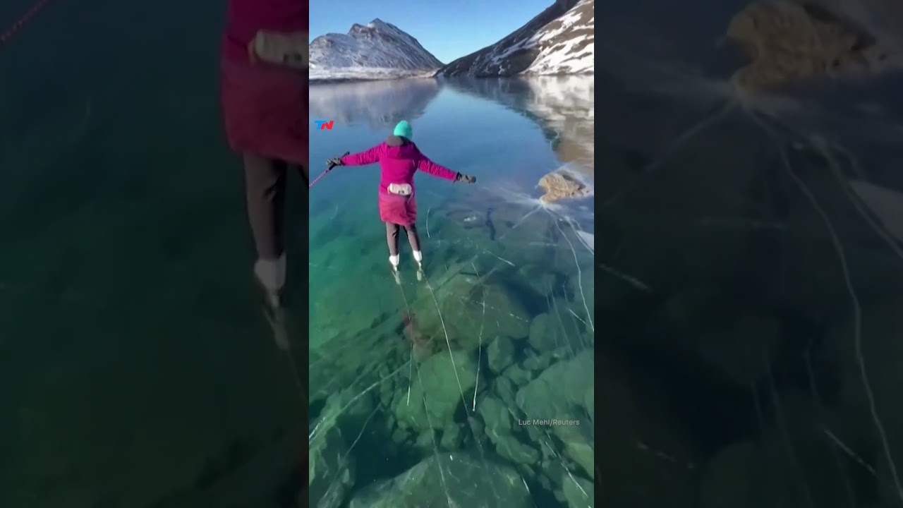 Un paraíso en Alaska I Patinando en un lago congelado