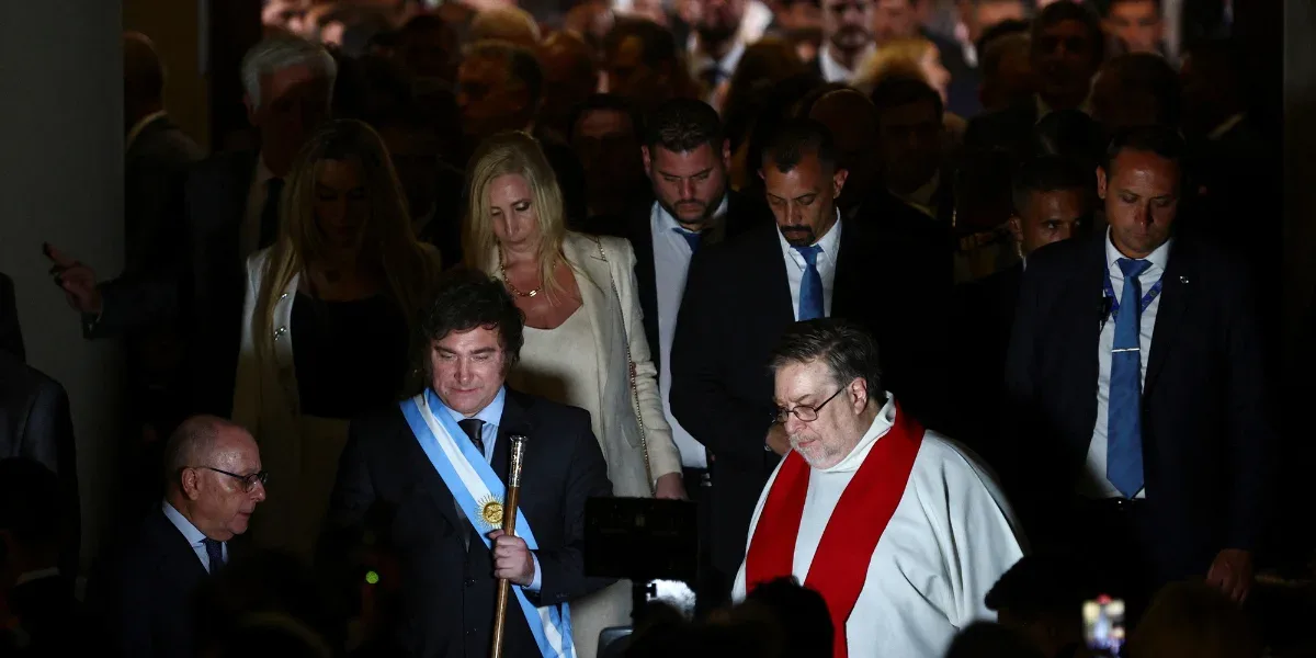 Milei participated in a religious invocation in the Cathedral of Buenos Aires
