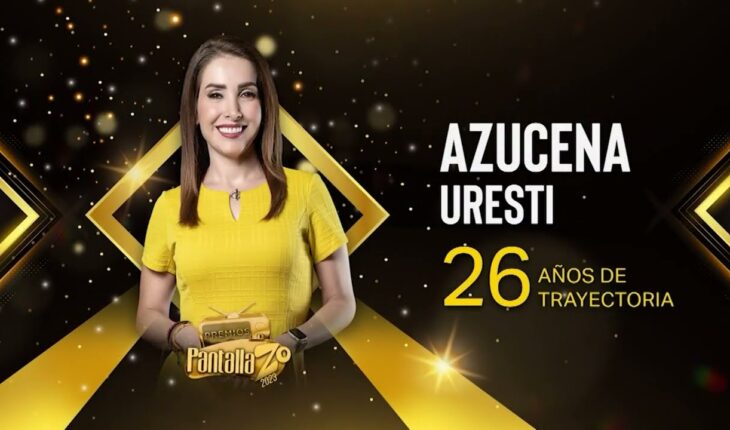 Video: Azucena Uresti recibe reconocimiento por 26 años de trayectoria | Premios Pantallazo 2023