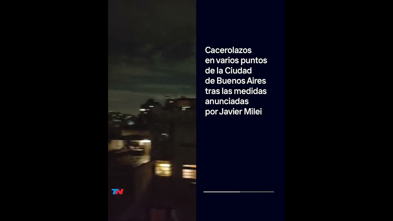 Cacerolazos en distintos puntos de la Ciudad de Buenos Aires tras el DNU anunciado por Milei