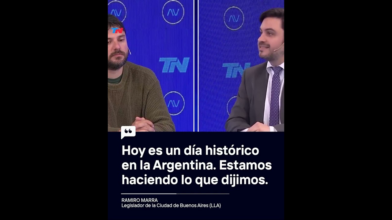"Hoy es un día histórico para la Argentina. Estamos haciendo lo que dijimos" Ramiro Marra