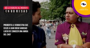 Video: Juan Diego Vanegas le cocina a Piroberta, pero ella siente celos #LaVueltaAlMundoEn80Risas