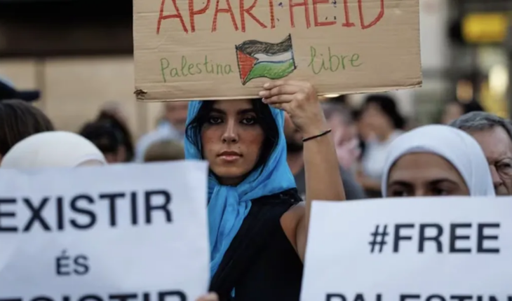 España e Italia protestan en repudio a las acciones de Israel contra Palestina