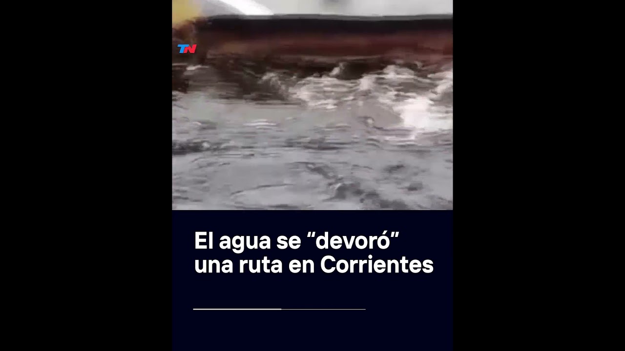 El agua se "devoró" una ruta en Corrientes I #Shorts