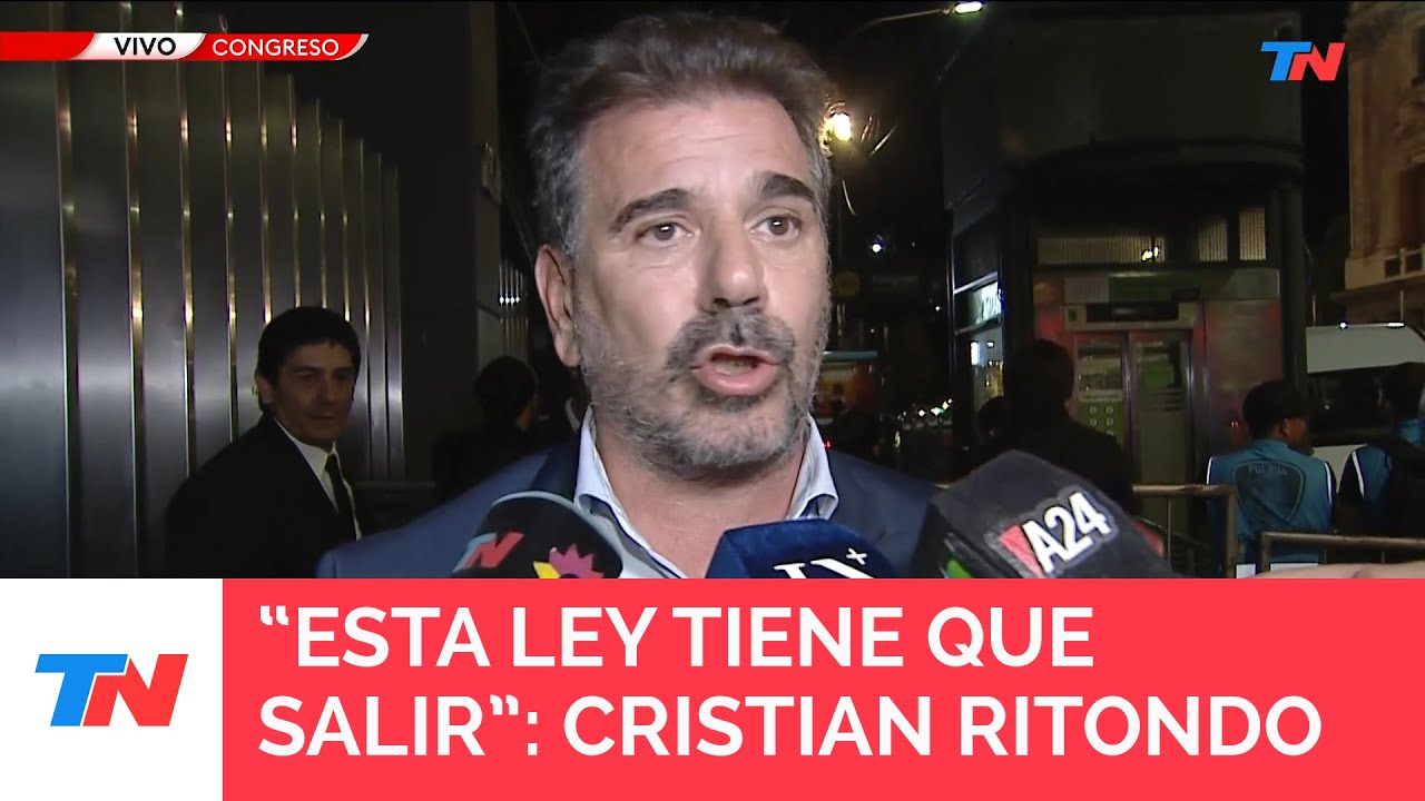 "ESTA LEY TIENE QUE SALIR": Cristian Ritondo, Diputado Nacional JxC
