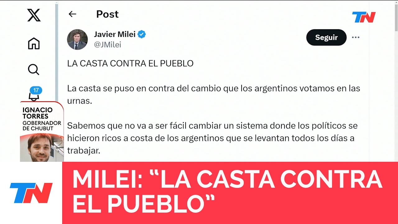 MILEI: "LA CASTA CONTRA EL PUEBLO"